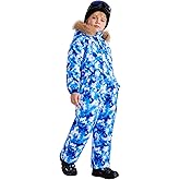LaBeca Girls Snowsuit Waterproof Snowboarding Coveralls One Piece Ski Suit for Kids Winter Outdoor Windproof Jumpsuits