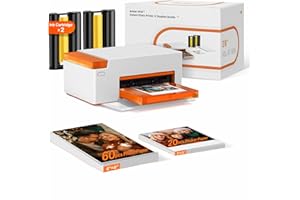 Liene M110 4x6'' Photo Printer 80 Sheets, Portable Photo Printer for iPhone, Thermal Dye Sublimation, Bluetooth Picture Print