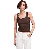Madewell Womens (Re) generative Cotton Ribbed Scoop Neck Tank