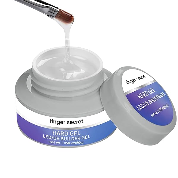 CLEAR & PINK HARD GEL FOR NAILS 120G BUILDER GEL NAIL KIT R FOR NAIL EXTENSION AND STRENGTHENING FOR HOME USE OR SALON