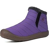 Womens Mens Snow Boots Winter Shoes Slip On Ankle Booties Anti-Slip Water Resistant Fully Fur Lined Outdoor Sneakers