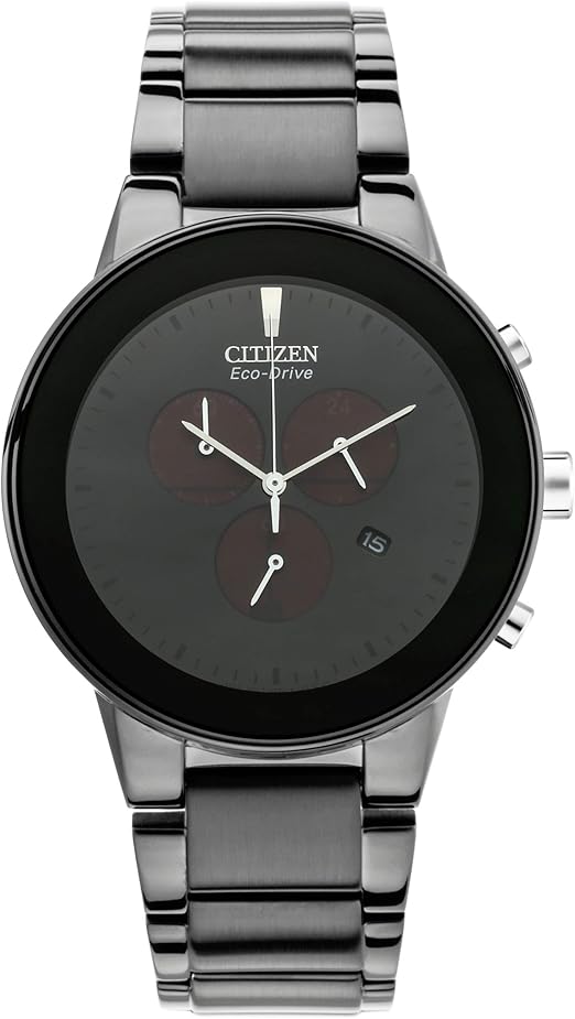 CITIZEN Mens Solar Powered Watch, Analog Display and Stainless Steel