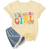 Birthday Girl Shirt Cute Girls Birthday T Shirt 3-10 Year Funny Party Gift Tees Toddler Kids Graphic Tee Tops