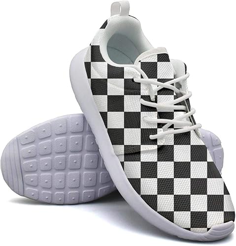 black and white checkered tennis shoes