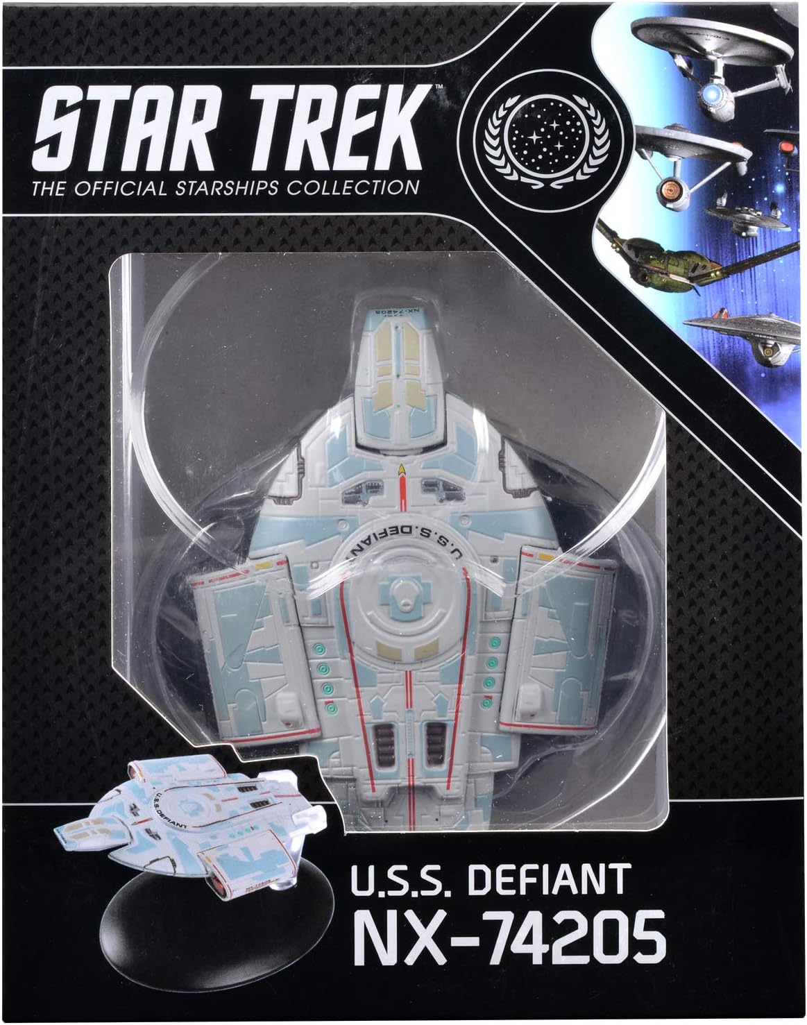 Hero Collector| Star Trek The Official Starships Collection | Eaglemoss Model Ship Box U.S.S. Defiant NX-74205: Toys & Games