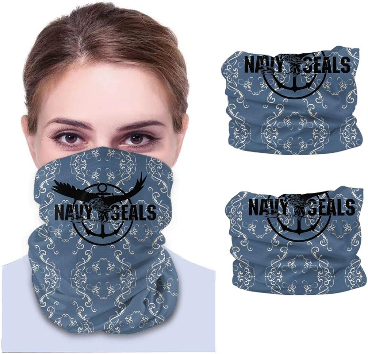 Navy Seals Logo Face Mask Breathable Sun Uv Protection Face