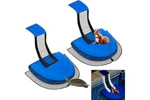 YZNLIFE Pool Animal Critter Escape Ramp Frog Saver Pads Ladder for Swimming Pools Lily Pad for Frogs Float Life Saving Wildlife Duck Duckling Creature Rescue Bridge Log Maintenance Kits,2pack