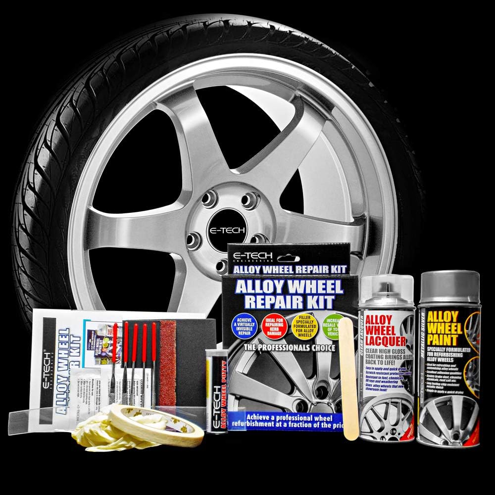 BITS4REASONS, NEW FORMULA E TECH ALLOY WHEEL REFURBISHMENT KIT- PROFESSIONAL EDITION, METALLIC SILVER, METALLIC SILVER AWRK