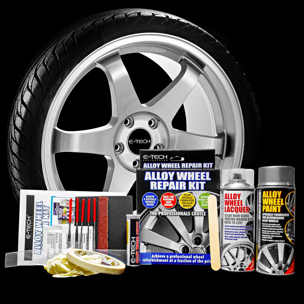 BITS4REASONS - NEW FORMULA E TECH ALLOY WHEEL REFURBISHMENT KIT- PROFESSIONAL EDITION - METALLIC SILVER
