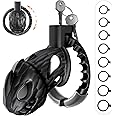 Dokehu Male Chastity Cage, Large Lightweight Chastity Device with Adjustable 8 Sizes and Invisible Lock, Man Penis Exercise Bondage Gear & Accessories Sex Toys for Men Female Adult Toy
