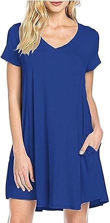 Plain blue t shirt dress Clearance