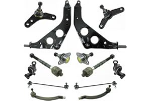 TRQ Front Steering & Suspension Kit Ball Joint Control Arm Control Arm Mounting Bracket Sway Bar Stabilizer Link Tie Rod Compatible with 2003-2008 Mini Cooper