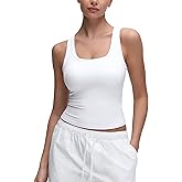CRZ YOGA Softembrace Scoop Neck Tank Tops for Women - Casual Going Out Soft Double Lined Crop Basic Sleeveless Shirts