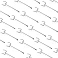HUHOLE Pegboard Hooks 4 Inch 50PC, Ideal Garage Organization, Wall Storage Tool Organizer, Fit 1/4" 1/8" Peg Board with Plastic Tip (Silver, 4 Inch)