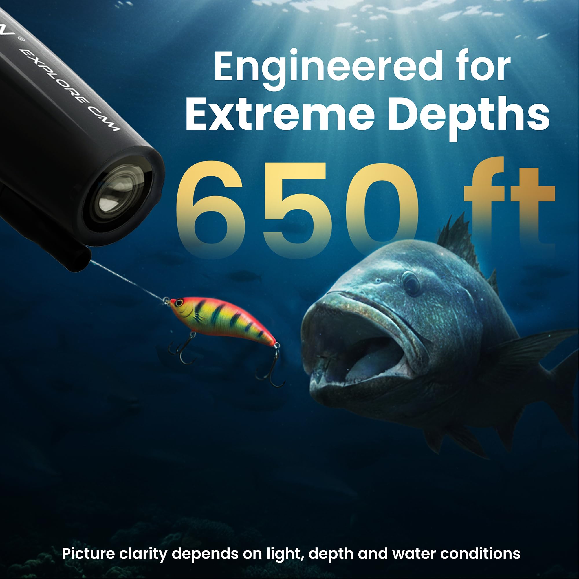 Westin Explore Cam - Fishing Gifts for Men - Castable Underwater Fishing Camera for Lure Fishing – Full HD 1080P with Direct Playback on iPhone & Android