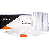 DeVilbiss 9OZ/265ML Disposable Cup and Lid Refill Kits Kit 50-200 Mesh