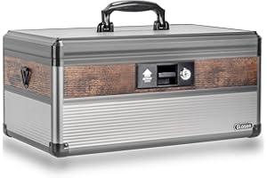 Glosen Medicine Lock Box,locking medicine box, Security Lock Boxes【Extra Large 15.9x9.3x8.9 Inch】 lock box, First Aid Key Safe Box,Lock Box for Medication