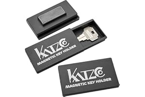 3-Pack Magnetic Key Lock Box by Katzco - Hide a Spare Key - 1.25 x 2.75 in Strong Magnet Case for Car, Home, Outdoor Use - Discreet Storage for Emergency Access - Black