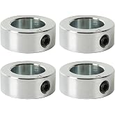 TonGass Screw Style Zinc Plated Carbon Steel 1" Bore Shaft Collar Set | Bore Shaft Collars with 1" Bore Size, 1-5/8" Outer Diameter, and 5/8" Width, Suitable for Automotive and Industrial Use