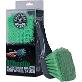 Chemical Guys Wheelie All Exterior Surface and Wheel Brush, Wheel Cleaner Brush with Soft Bristles, Safe Cleaning of Rims, Tires, and Exterior Surfaces on Cars, Trucks, Motorcycles, RVs, & More, Green