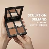 Lamora Contour Palette Makeup Powder 4 Matte Colors Vegan Cruelty Free Highlight view 3