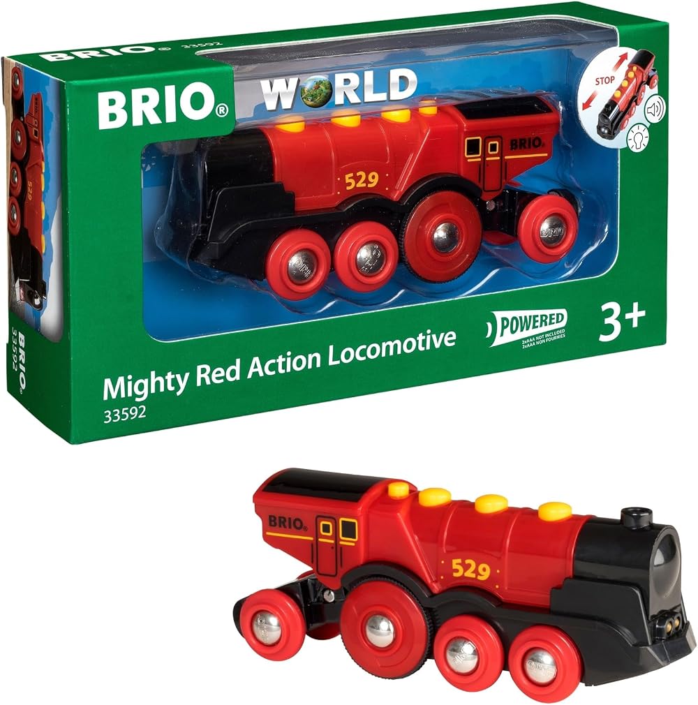 BRIO Mighty Red Locomotive Battery Powered Toy Train 3+