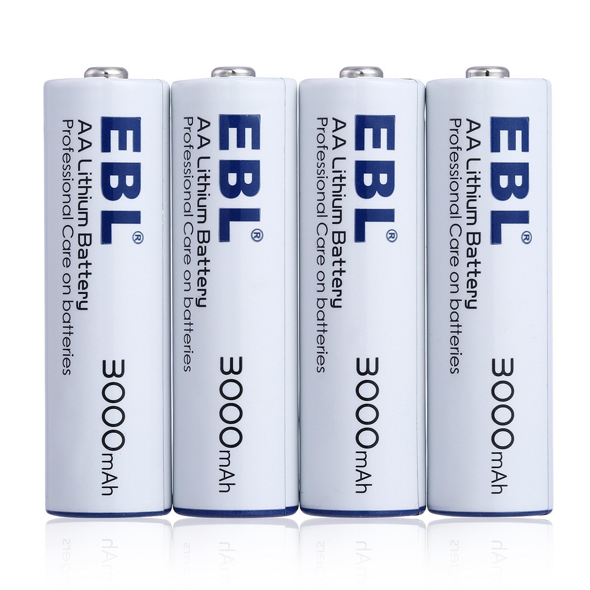 EBL Haltbarkeit Lithium Batterie AA Lithium Einwegbatterie 4er Pack mit Aufbewahrungsbox