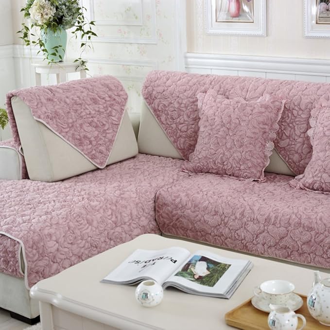 Winter Thickened Sofa Towel Pure Color Sofa Pad Fabric AntiSkid Sofa