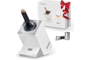 Wine Chiller Electric,Cobalance Wine Chillers Bucket for 750ml Red & White Wine or Some Champagne,Single Bottle Wine Cooler on Patio,Portable Iceless Chiller for Poolside Party,Gift Set for Wine Lover