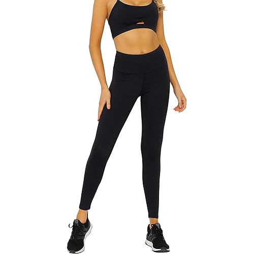 URBEX Women's High Waisted Tummy Control Yoga Leggings,Scrunch Workout Running Tights