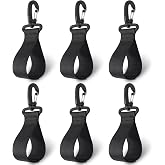 Jevrench 6-Pack Adjustable Kayak Paddle Holders, Paddle Board Accessories | Paddle Clips with Swivel Hooks and Hook-and-Loop Straps for Secure Paddle Storage on SUPs, Kayaks and Inflatable Boats