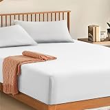 My Home Store Fitted Sheet 100% Egyptian Cotton 300TC Super King White