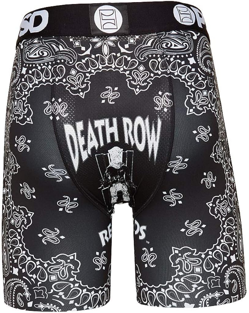 PSD Underwear Men's Stretch Elastic Wide Band Boxer Brief Underwear Bottom - Death Row Records | Breathable, 7 inch Inseam | at  Men’s Clothing store