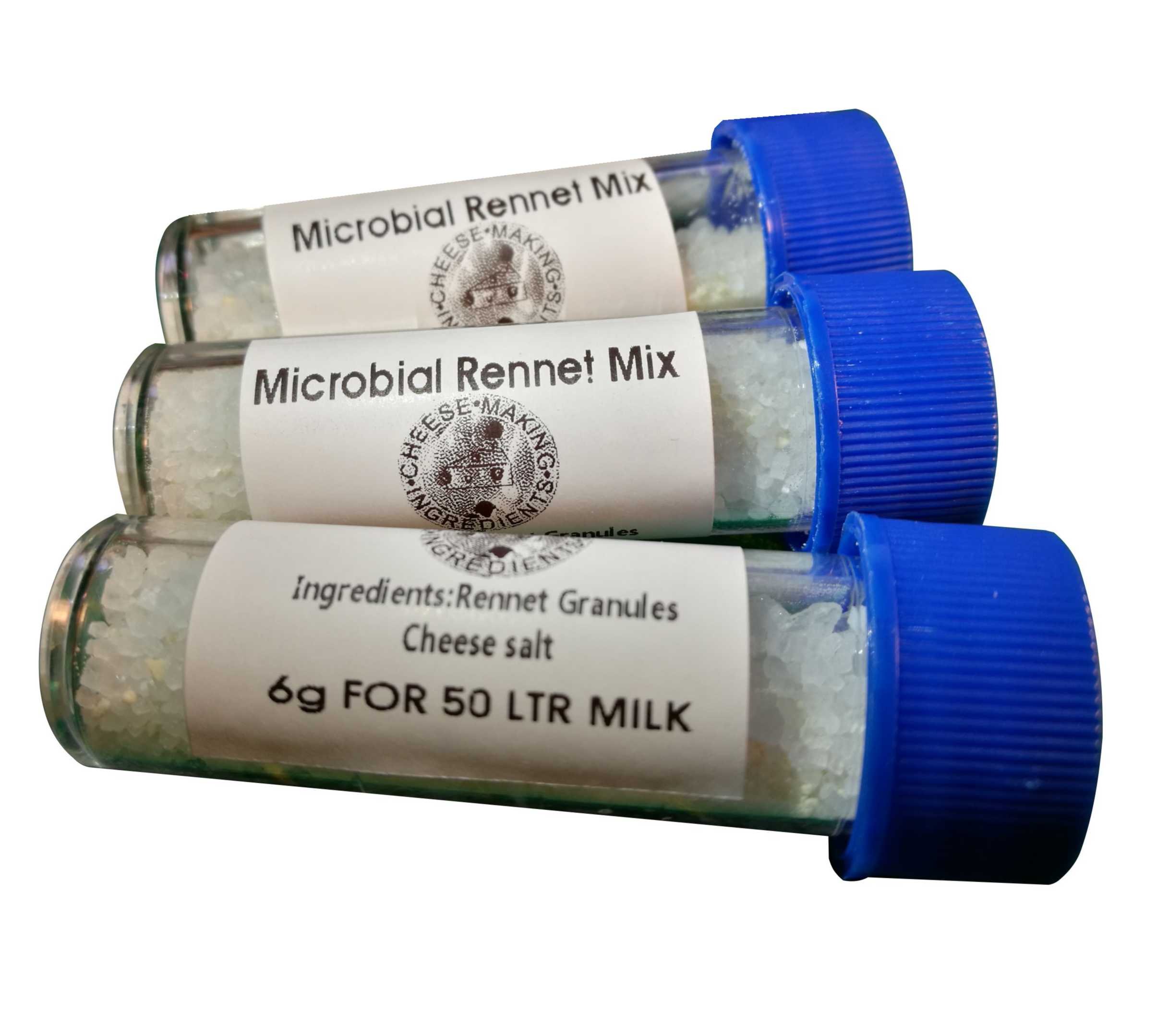 3 X Microbial Rennet & Cheese Salt Mix 6g | Rennin Cheese salt & Coagulant Tub …