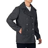 Alpine Swiss Mason Mens Wool Blend Classic Pea Coat Jacket