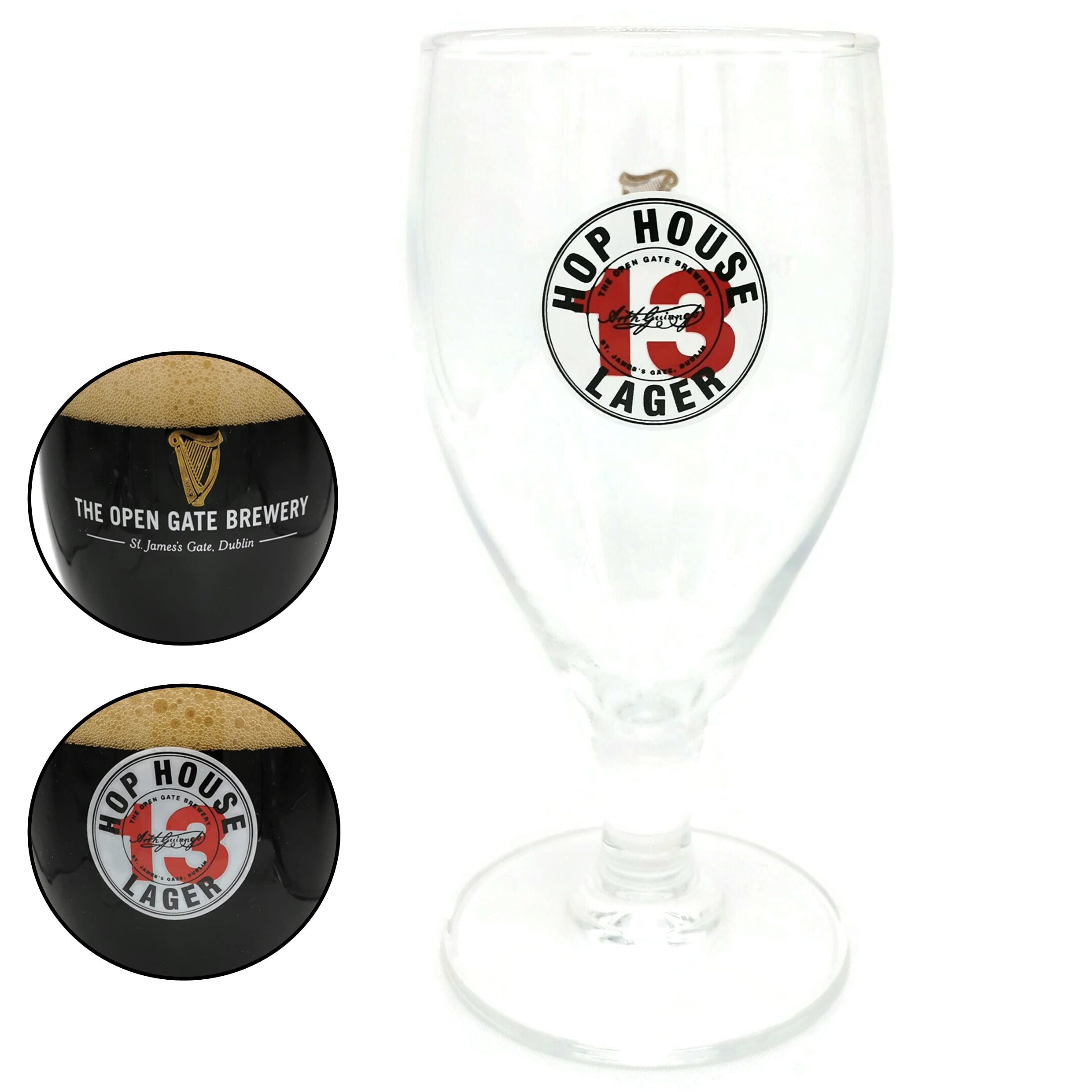 Hop House 13 Lager Half Pint Chalice Style Glass