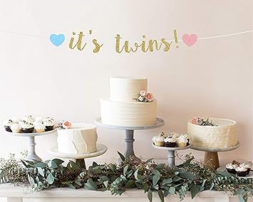 twin baby shower decorations uk