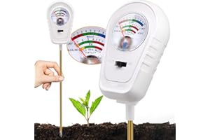 BANDQ 3-in-1 Soil Test Kit, Soil Moisture Meter, Soil PH Meter, Fertility Soil Tester, Soil Tester for Garden, Lawn, Farm, Indoor & Outdoor Use (No Battery Required)