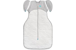 Love to Dream Swaddle UP Transition Bag Warm 2.5 TOG, Dreamer White, Medium, 13-19 lbs, Patented Zip-Off Wings, Gently Help Baby Safely Transition from Being Swaddled to Arms Free Before Rolling Over