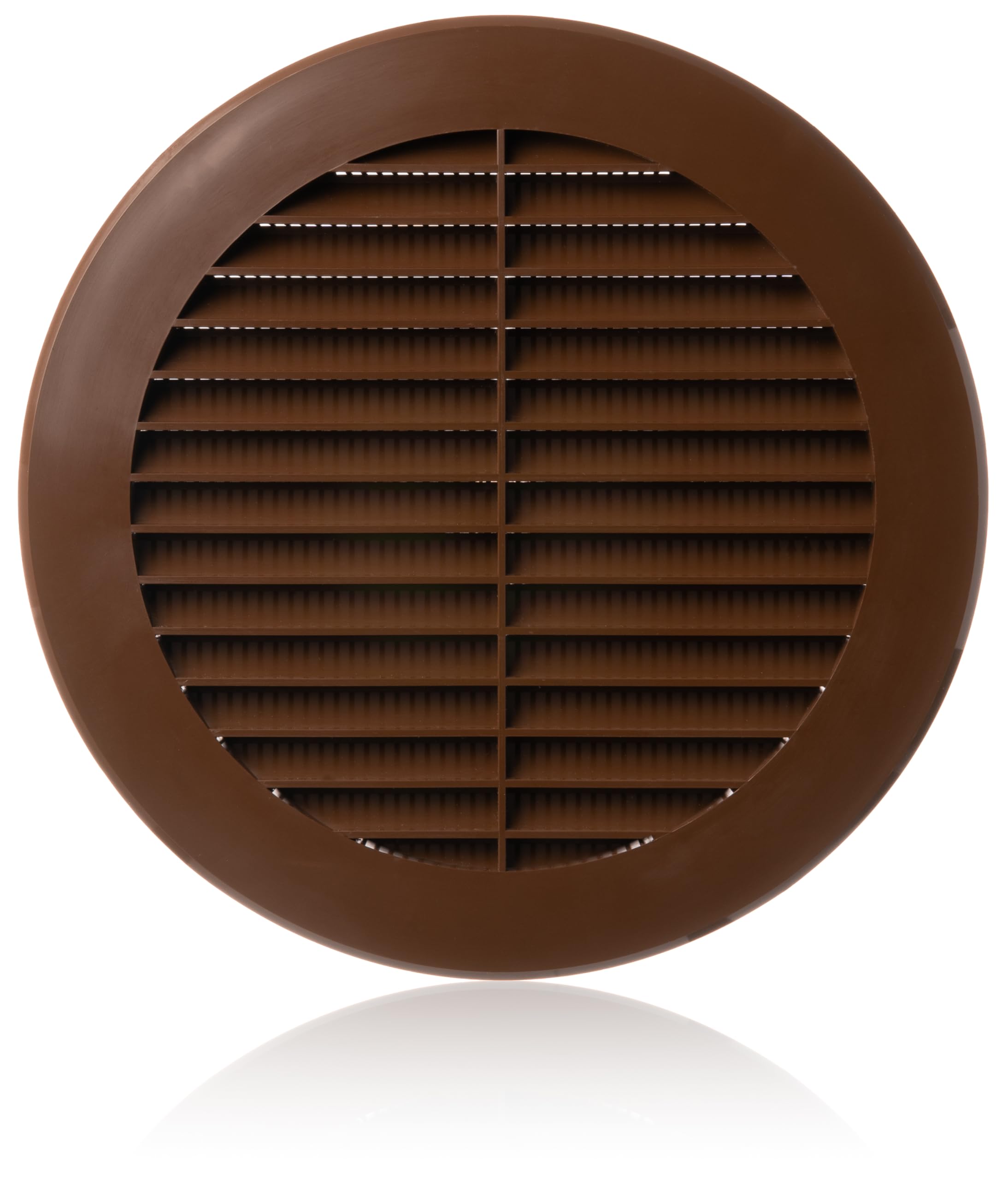 Ø 150mm / 6 inch Plastic Round Ventilation Grille with Anti-Insect Mesh - Brown Air Vent Cover