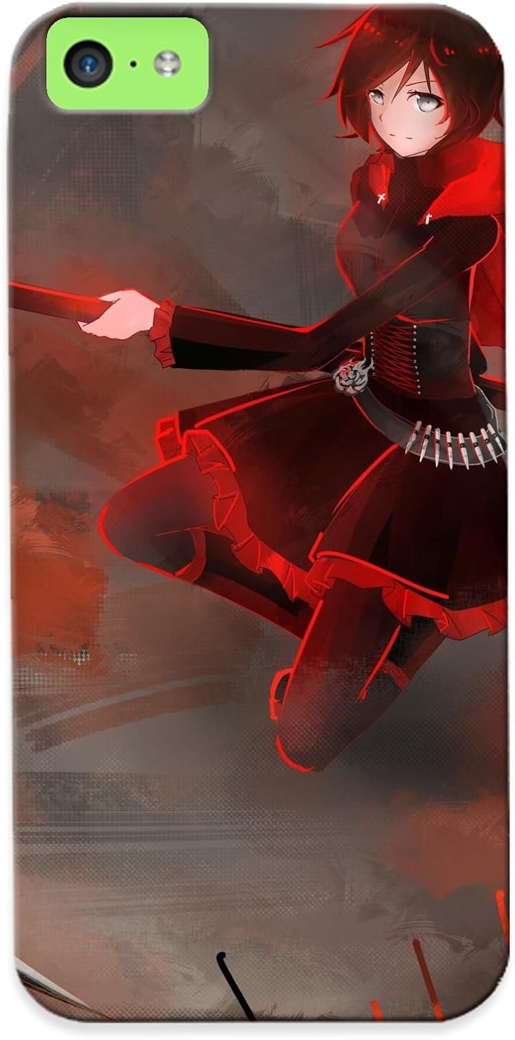Craigeggleston Durable Boots Flowers Scythe Redheads Skirts Belts Corset Weapons Jackets Pantyhoseammunition Hoodies Anime Gray Eyes Roses Coat Anime Girls Bangs Ruby Rose Rwby Back Case Cover For Iphone 5c For Christmas