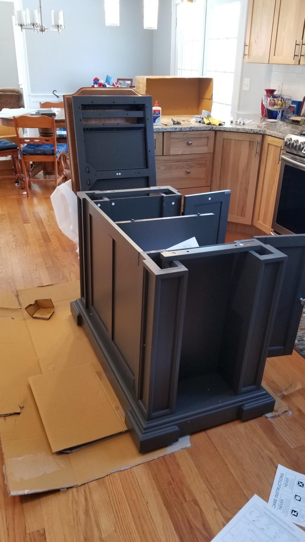 63/mo Finance Americana Gray Kitchen Island with Drop Leaf by Home