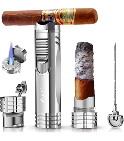 Amazon.com: LAFULI Triple Jet Flame Cigar Lighter, Cigar Punch