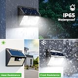 nipify Solar Lights Outdoor Motion Sensor 4 Pack 140LED IP65 Waterproof view 5