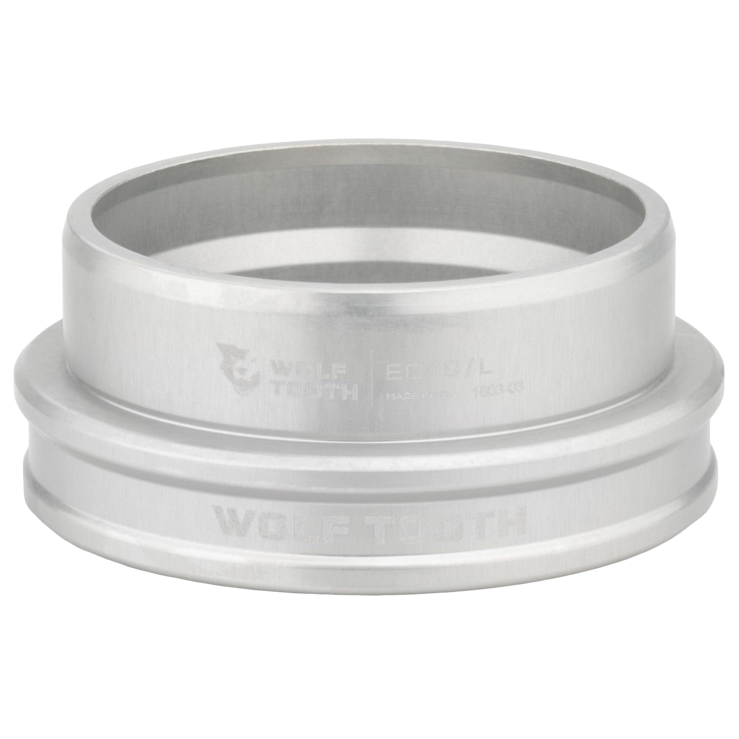 Wolf Tooth | Premium EC Headsets | External Cup EC49/40 Lower Cup Silver | Lightweight Aluminium Headset Stainless Steel Bearings Wide Colour Range
