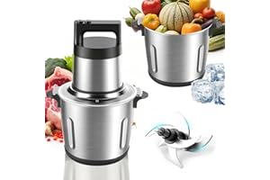Large Food Processor Meat Grinder - Electric Chopper for Ice,Yam,Vegetable&Food Blender,1200W Powerful Copper Motor - Include