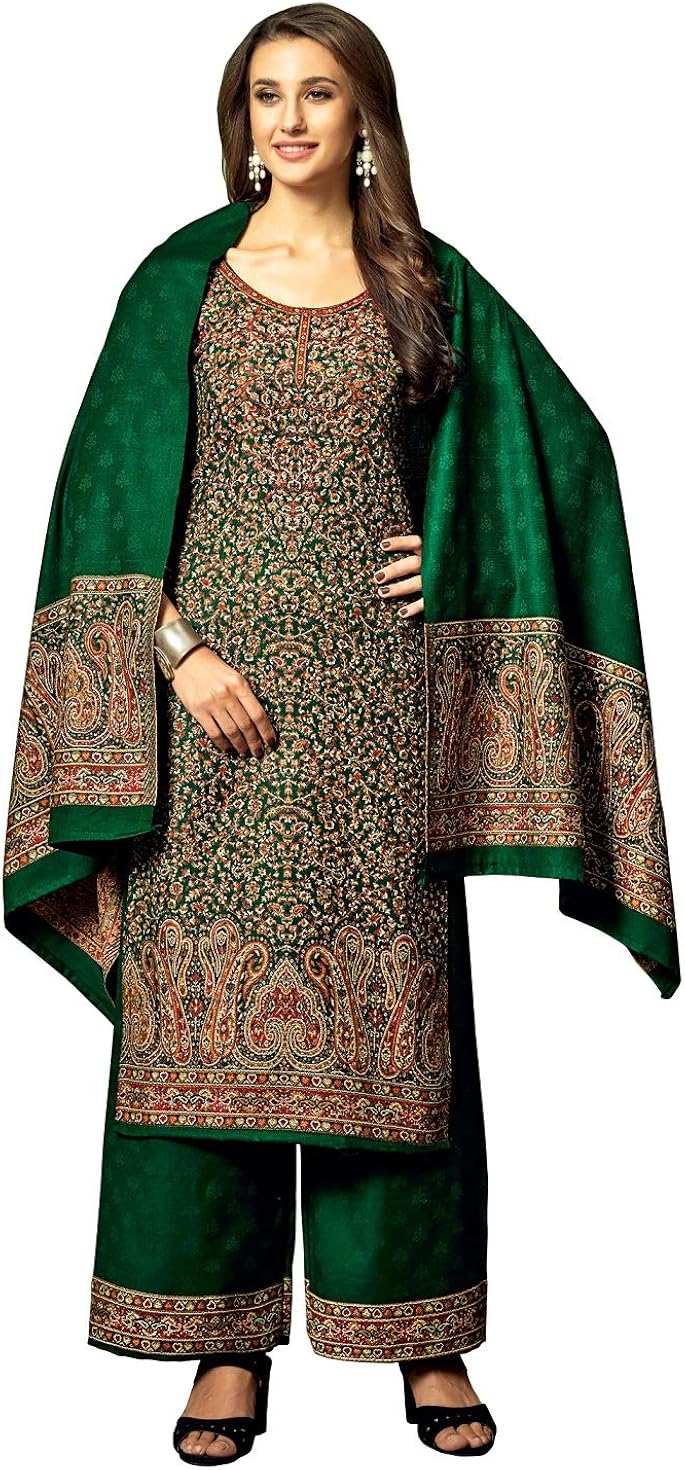 Buy Safaa Women's Wool Unstitched Salwar Suit (SAFAA1015GREEN) at