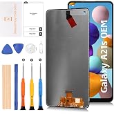 Olivechard Original for Samsung Galaxy A21s A217 Screen Replacement 6.5" PLS OEM LCD Display Assembly Touch Digitizer Repair Part SM-A217F A217M