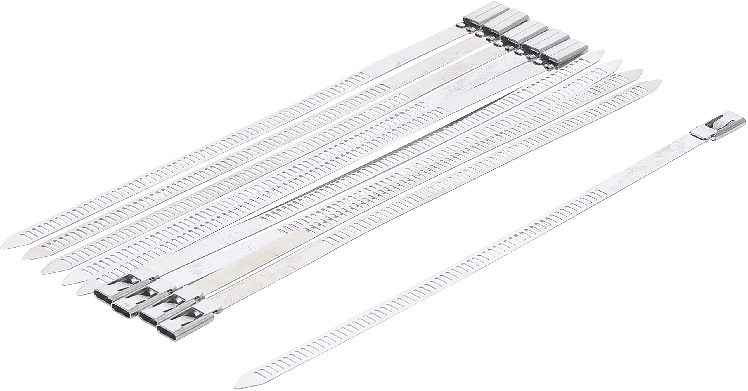BGS Diy 80780 | Cable Tie Assortment | Stainless Steel | 7.0 x 200 mm | 10 pcs.
