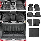 powoq Floor Mats Compatible with 2023-2025 Mazda CX-5 Trunk Mat TPE Backrest Mat TPE Mats Replacement for Mazda CX-5 2023-2025 Accessories(Fit 23-25 CX-5, Rear Cargo Mat+Rear Backrest Mat+Floor Mats)